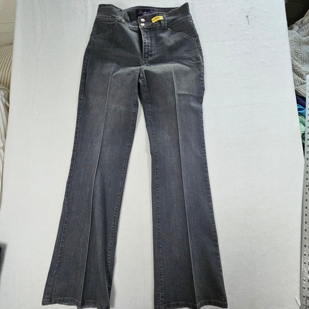 NYDJ Not Your Daughters Jeans Gray Bootcut High Rise Stretch Denim Pants‎ Size 8